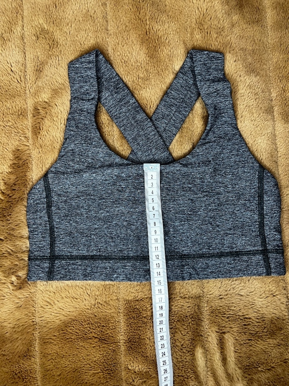 Lululemon Grey Sports Bra Size 6 Cross Back - Picture 5 of 6